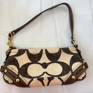Stylish Brown and Cream Women's Coach’s small purse